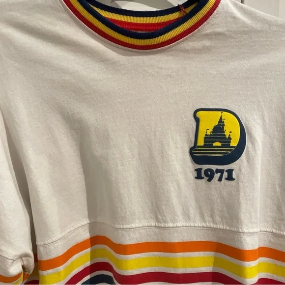 Disney White Shirt with Red, Yellow, and Blue Trim Spirit Jersey - Picture 4 of 6